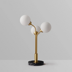 Elegant Tri-Shape Marble Base Table Lamp