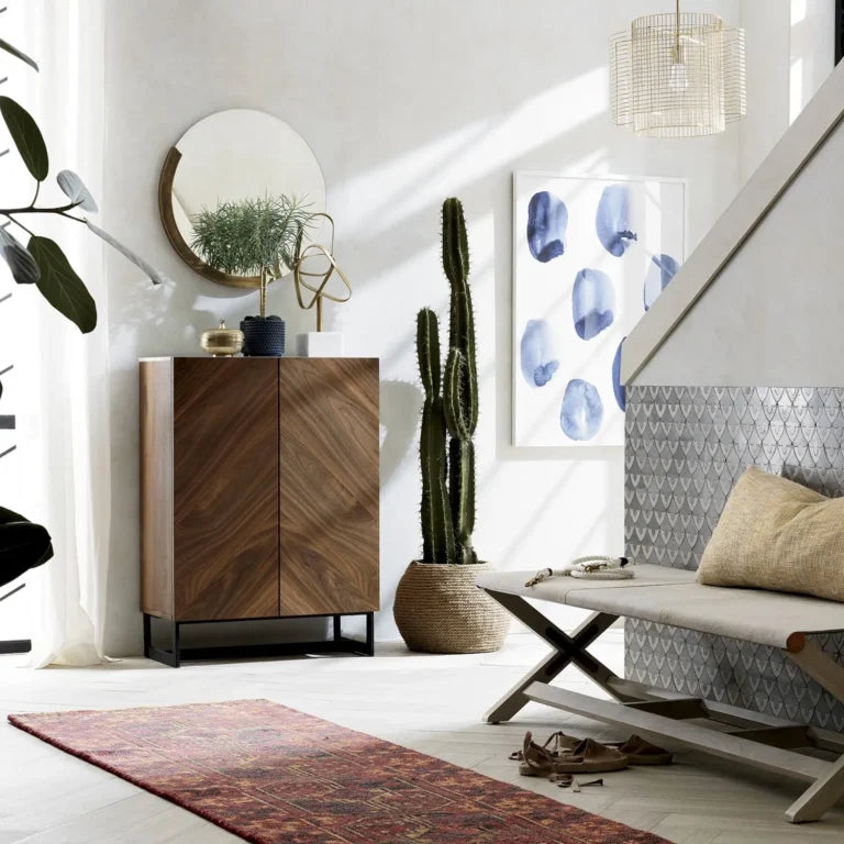 Modern Round Solid Brass Large Bathroom Mirror