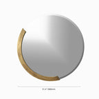 Modern Round Solid Brass Large Bathroom Mirror