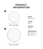 Modern Round Solid Brass Large Bathroom Mirror