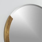 Modern Round Solid Brass Large Bathroom Mirror