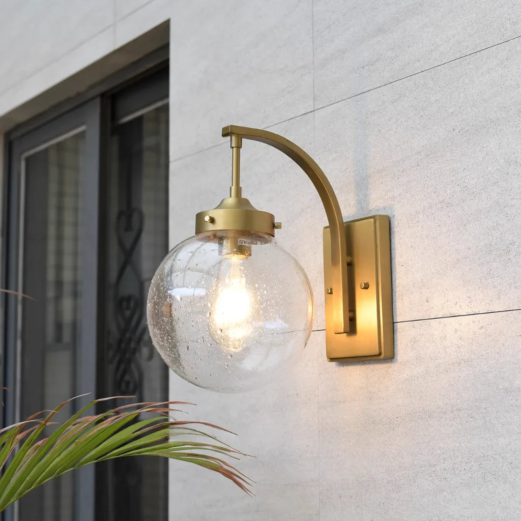 Stainless Steel & Glass Globe Waterproof Exterior Light