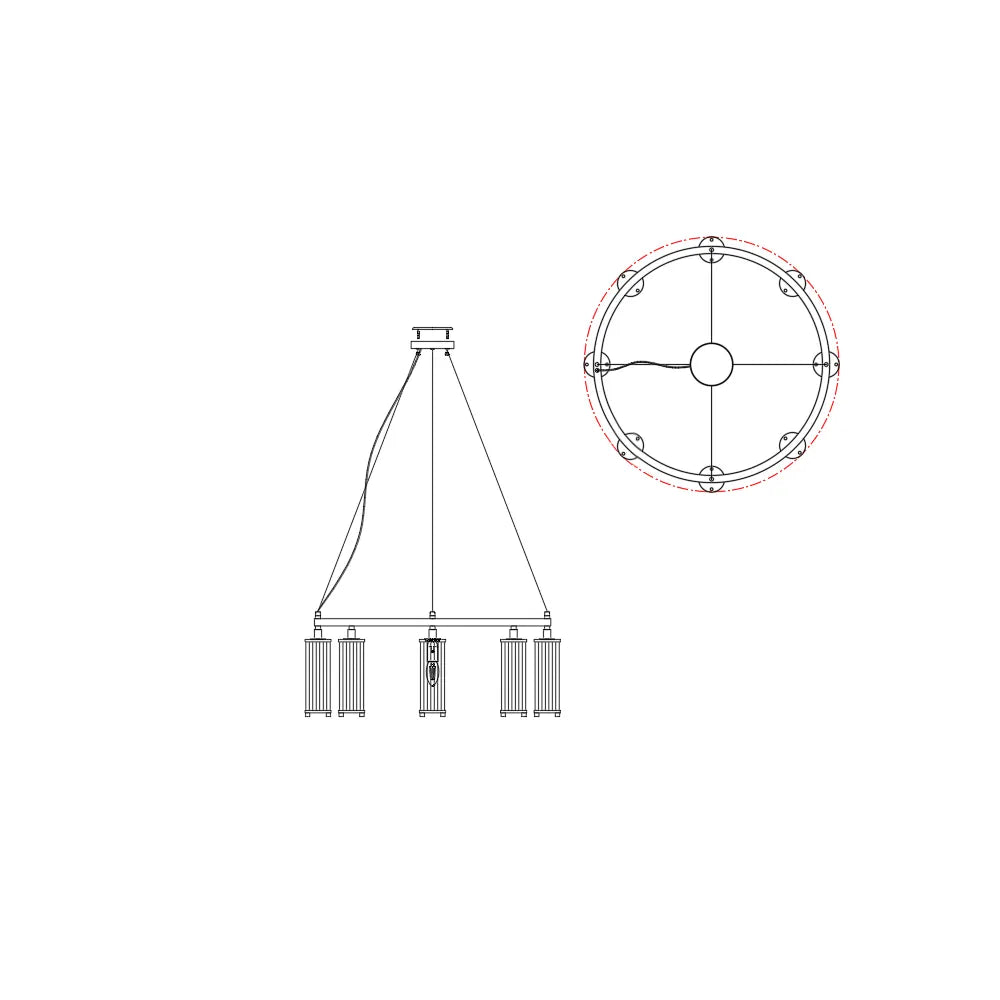 Modern Halo Elegance Ring Chandelier