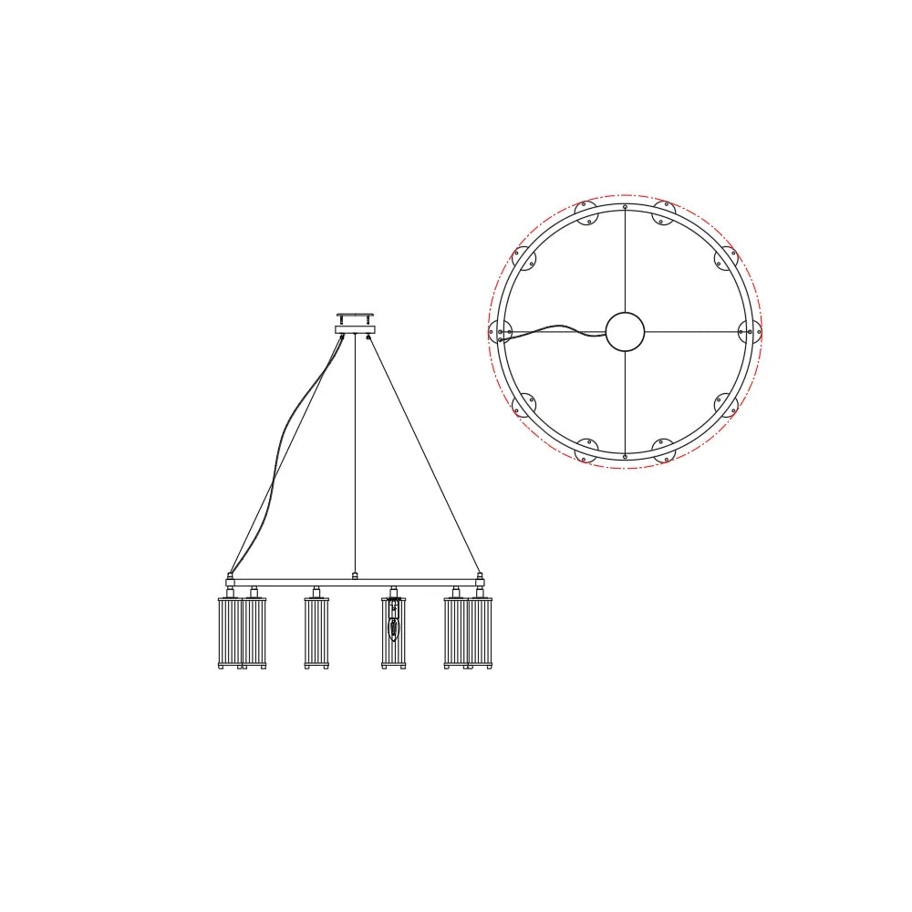 Modern Halo Elegance Ring Chandelier