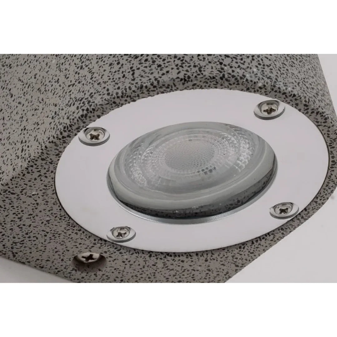 Architectural Microcement Outdoor Wall Light in Sandstone Finish