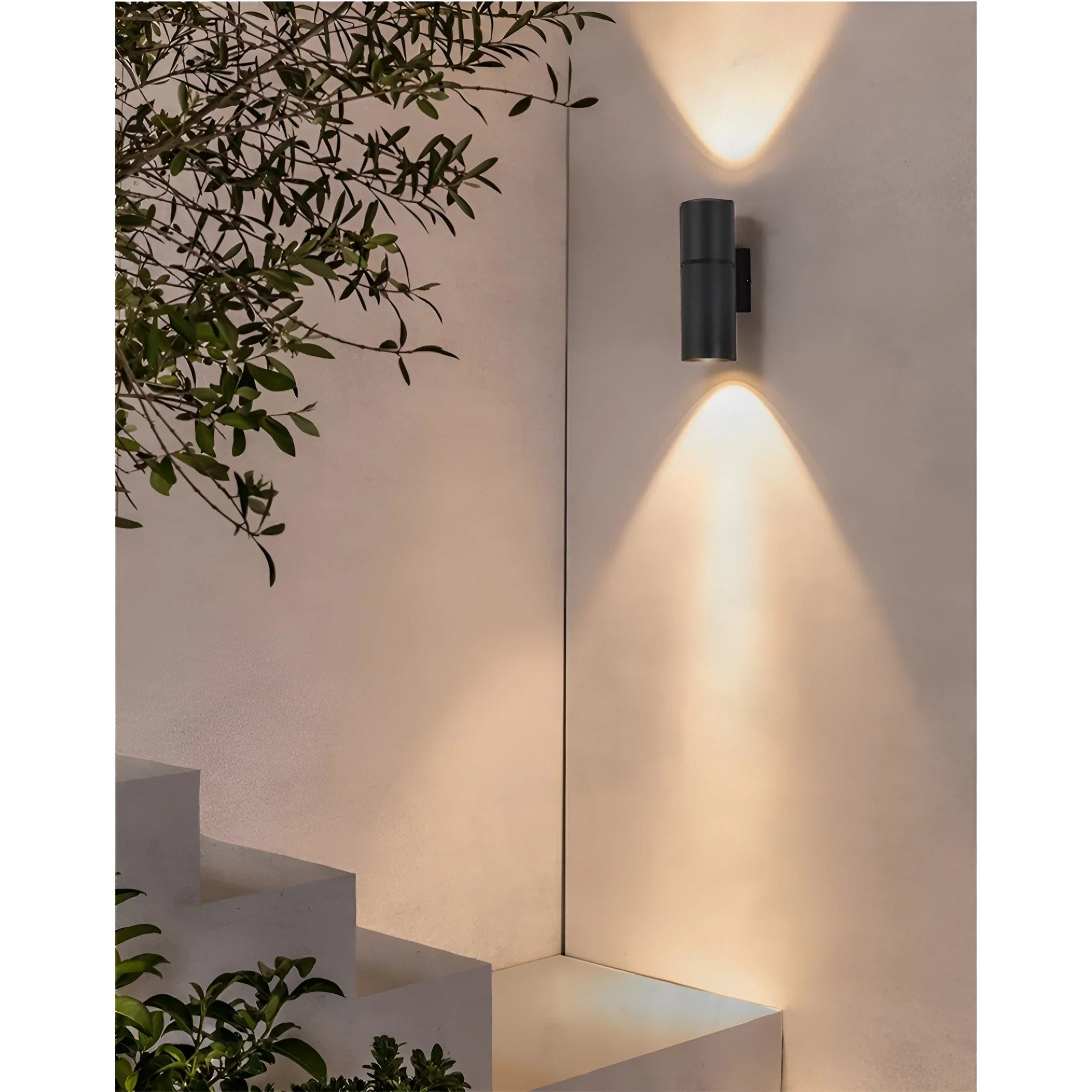 Logic Dual‑Beam Outdoor Wall Light - Aluminum LED Sconce