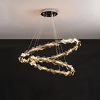 Luxury K9 Crystal Chandelier – Modern Multi-Ring LED Ceiling Light
