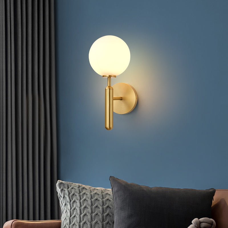 Modern Glass Wall Lamp in the Ball Shape, Living Room, Bedroom