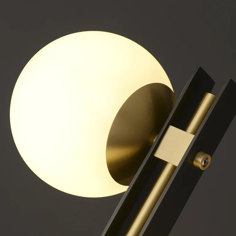 Mid Century Contemporary Standing Light Twisted Design Multiple Light Globe Shade