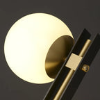 Mid Century Contemporary Standing Light Twisted Design Multiple Light Globe Shade