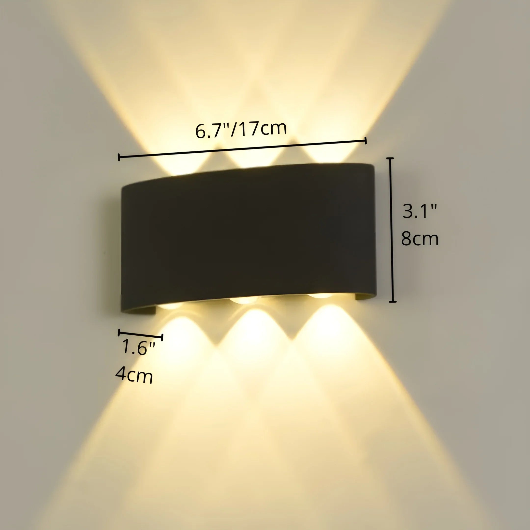 Minimalist Outdoor LED Wall Light - Black Aluminum Modern Fixture