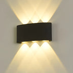 Minimalist Outdoor LED Wall Light - Black Aluminum Modern Fixture