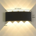 Minimalist Outdoor LED Wall Light - Black Aluminum Modern Fixture