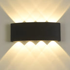 Minimalist Outdoor LED Wall Light - Black Aluminum Modern Fixture