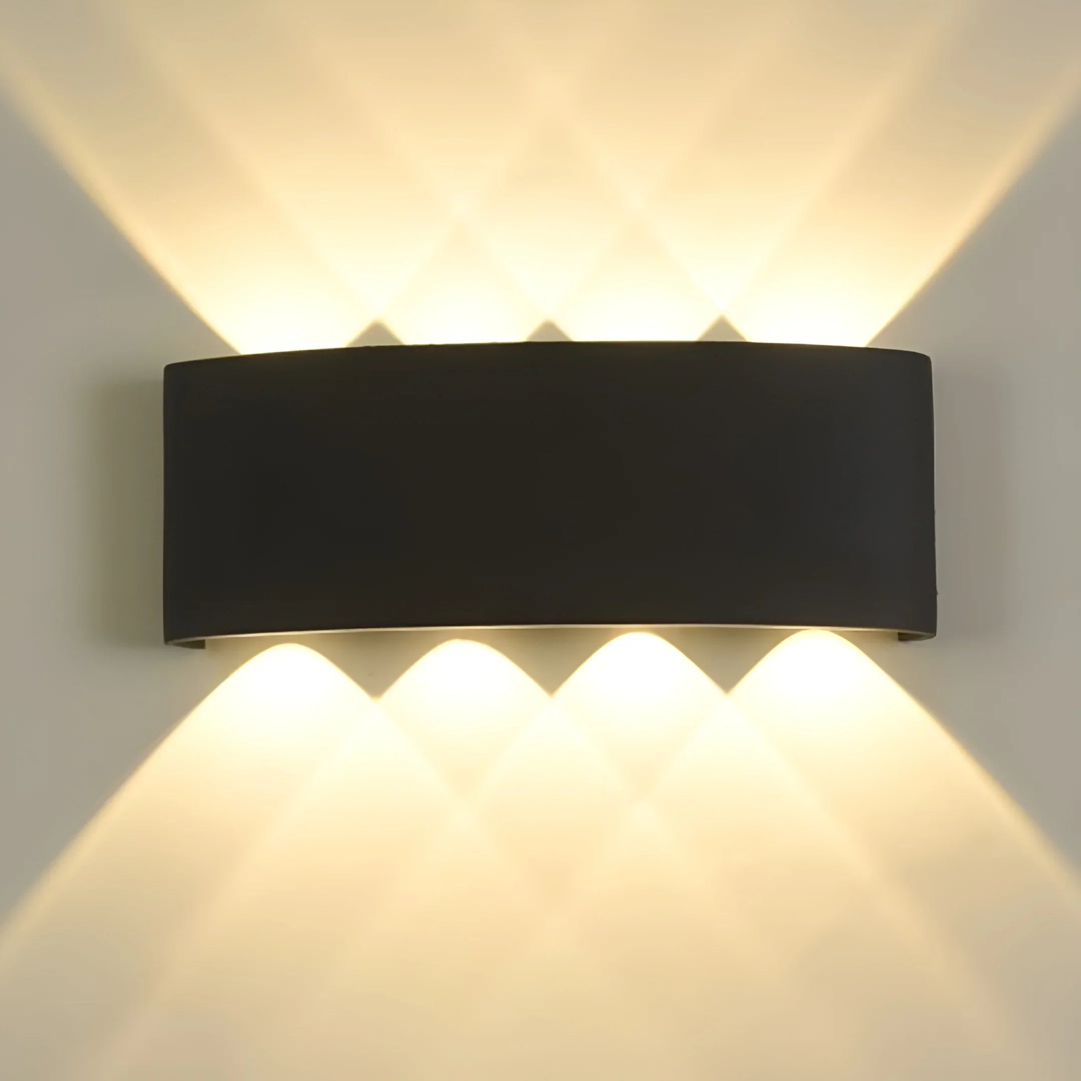 Minimalist Outdoor LED Wall Light - Black Aluminum Modern Fixture