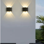 Minimalist Outdoor LED Wall Light - Black Aluminum Modern Fixture