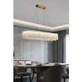 Cloudstone Oval Marble Chandelier - Modern Luxury in Natural Stone & Copper
