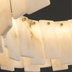 Cloudstone Oval Marble Chandelier - Modern Luxury in Natural Stone & Copper