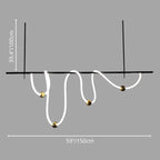 Irregular Linear LED Pendant Light - Soft Glow & Minimalist Design