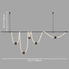 Irregular Linear LED Pendant Light - Soft Glow & Minimalist Design