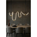 Irregular Linear LED Pendant Light - Soft Glow & Minimalist Design