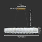 Cloudstone Oval Marble Chandelier - Modern Luxury in Natural Stone & Copper