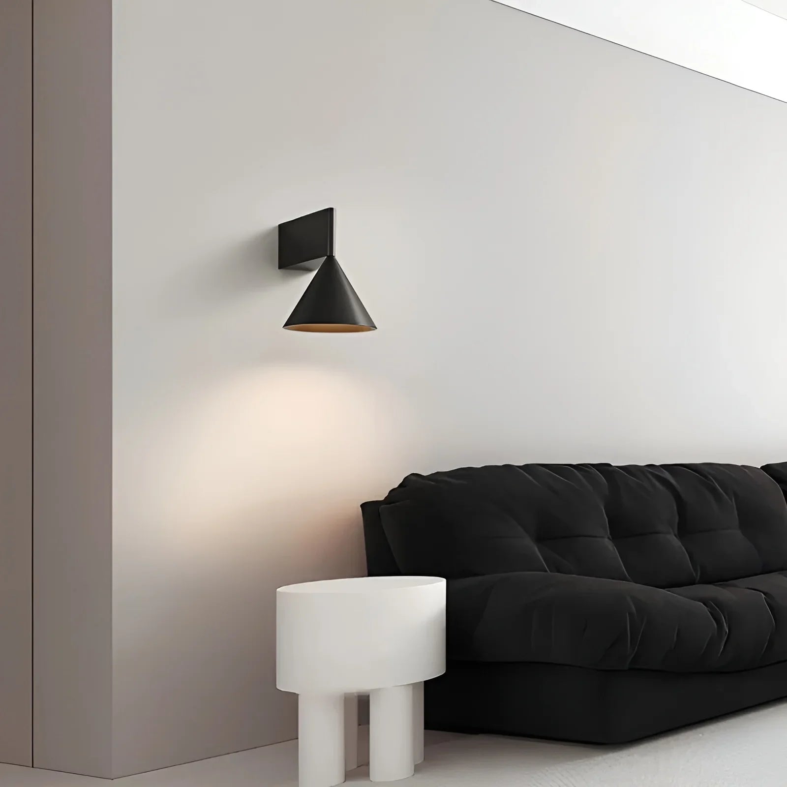 Bauhaus Aluminum Cone Wall Lamp with 3-Color LED
