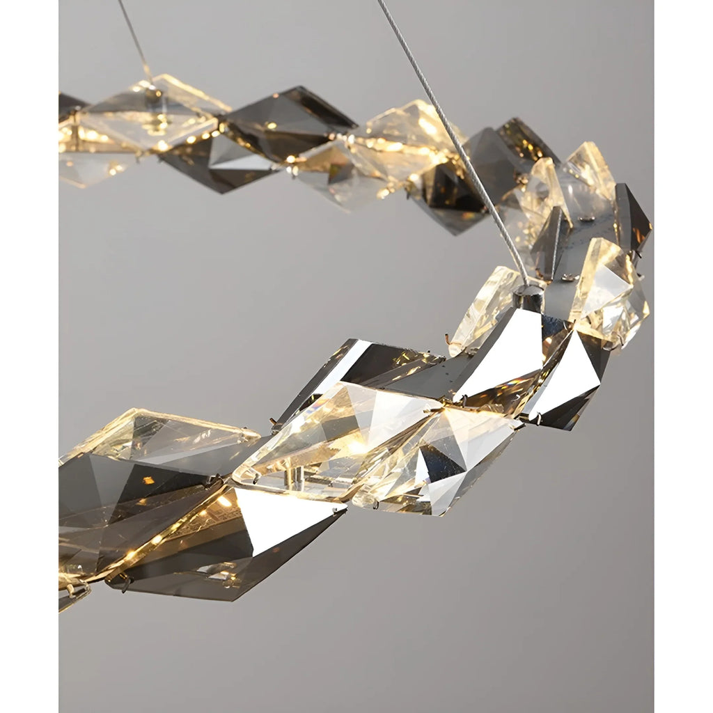 Luxury K9 Crystal Chandelier – Modern Multi-Ring LED Ceiling Light