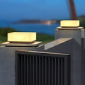 Marble-Finish Outdoor Electric Pillar Light for Garden & Villa