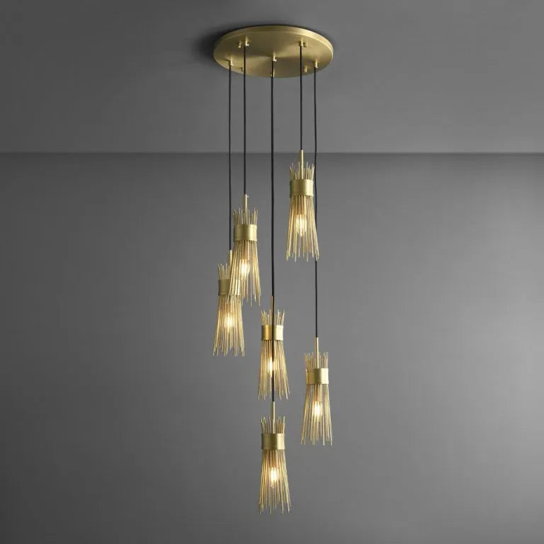 Vanguard Aged Brass Contemporary Chandelier for Stylish Spaces