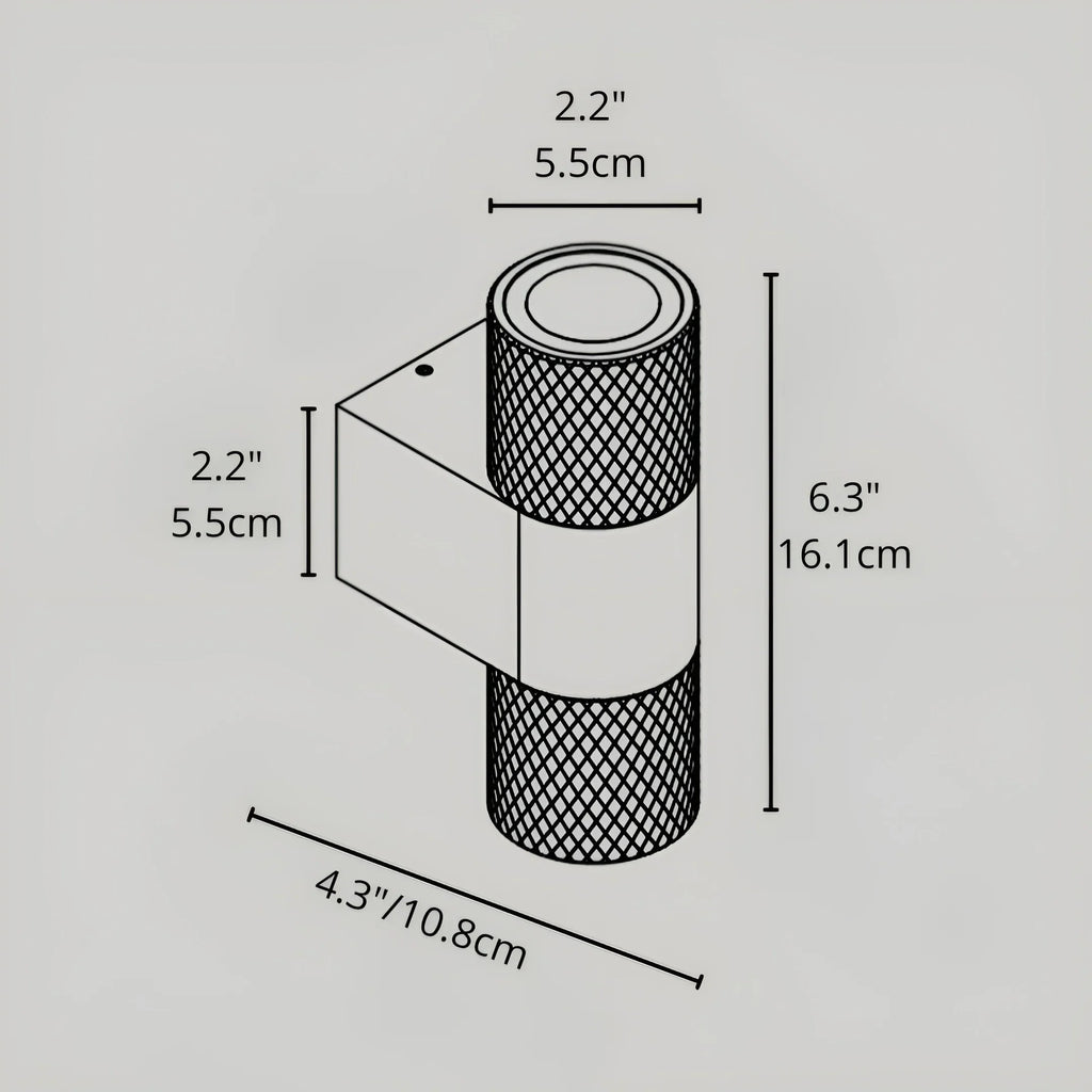 Modern Industrial Wall Light - IP65 LED Sconce with Textured Finish