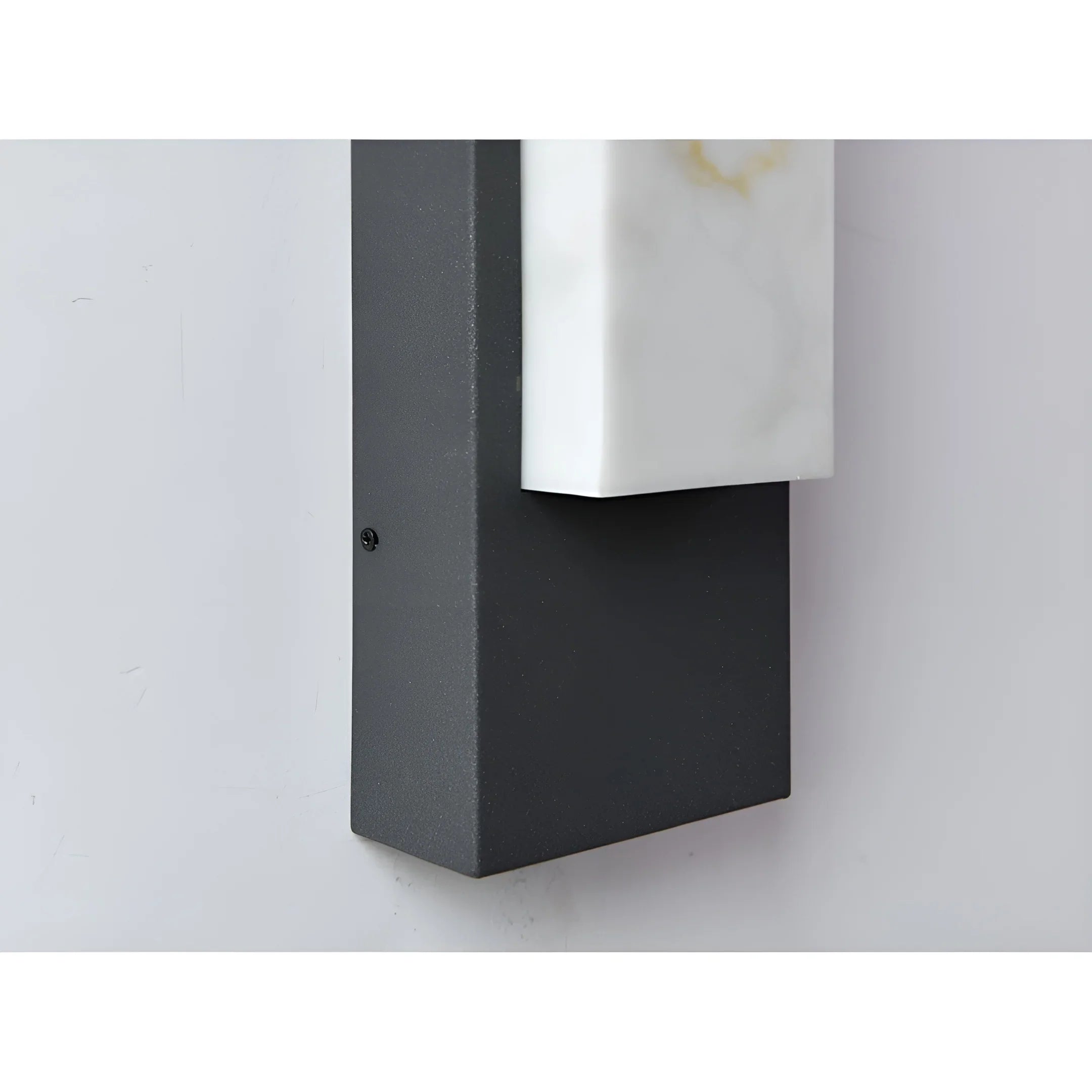 Modern Marble-Look Outdoor Wall Light - Stainless Steel LED Sconce