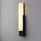 Modern Marble-Look Outdoor Wall Light - Stainless Steel LED Sconce
