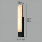Modern Marble-Look Outdoor Wall Light - Stainless Steel LED Sconce