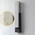 Modern Marble-Look Outdoor Wall Light - Stainless Steel LED Sconce