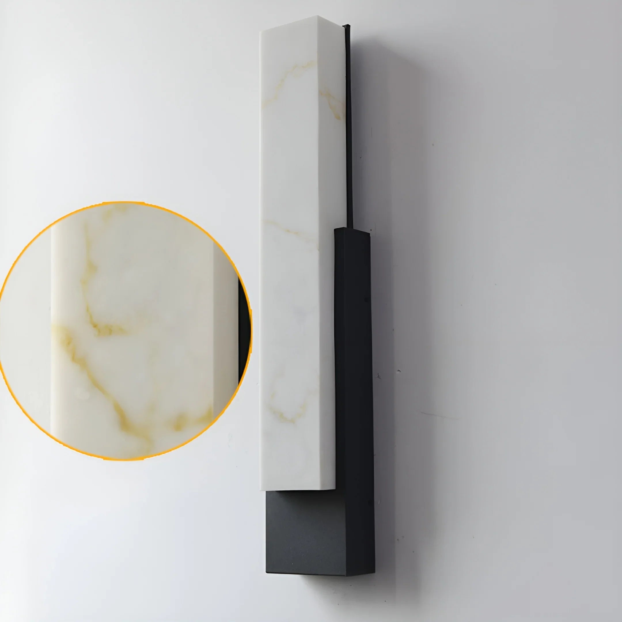 Modern Marble-Look Outdoor Wall Light - Stainless Steel LED Sconce