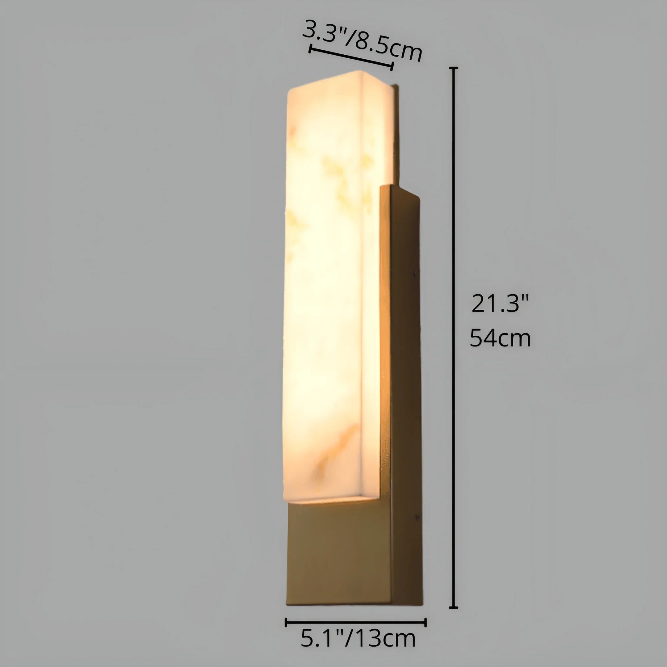 Modern Marble-Look Outdoor Wall Light - Stainless Steel LED Sconce