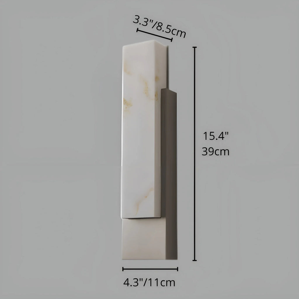 Modern Marble-Look Outdoor Wall Light - Stainless Steel LED Sconce