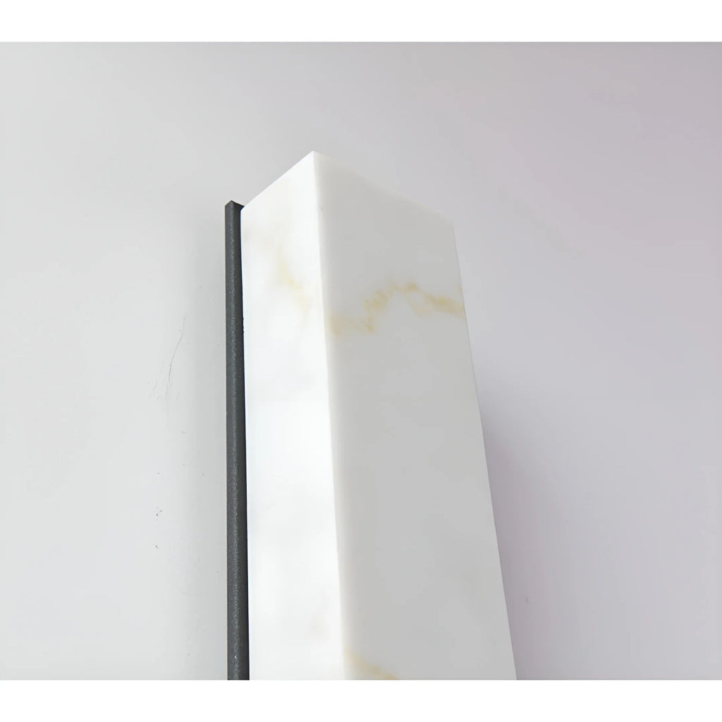 Modern Marble-Look Outdoor Wall Light - Stainless Steel LED Sconce