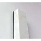 Modern Marble-Look Outdoor Wall Light - Stainless Steel LED Sconce