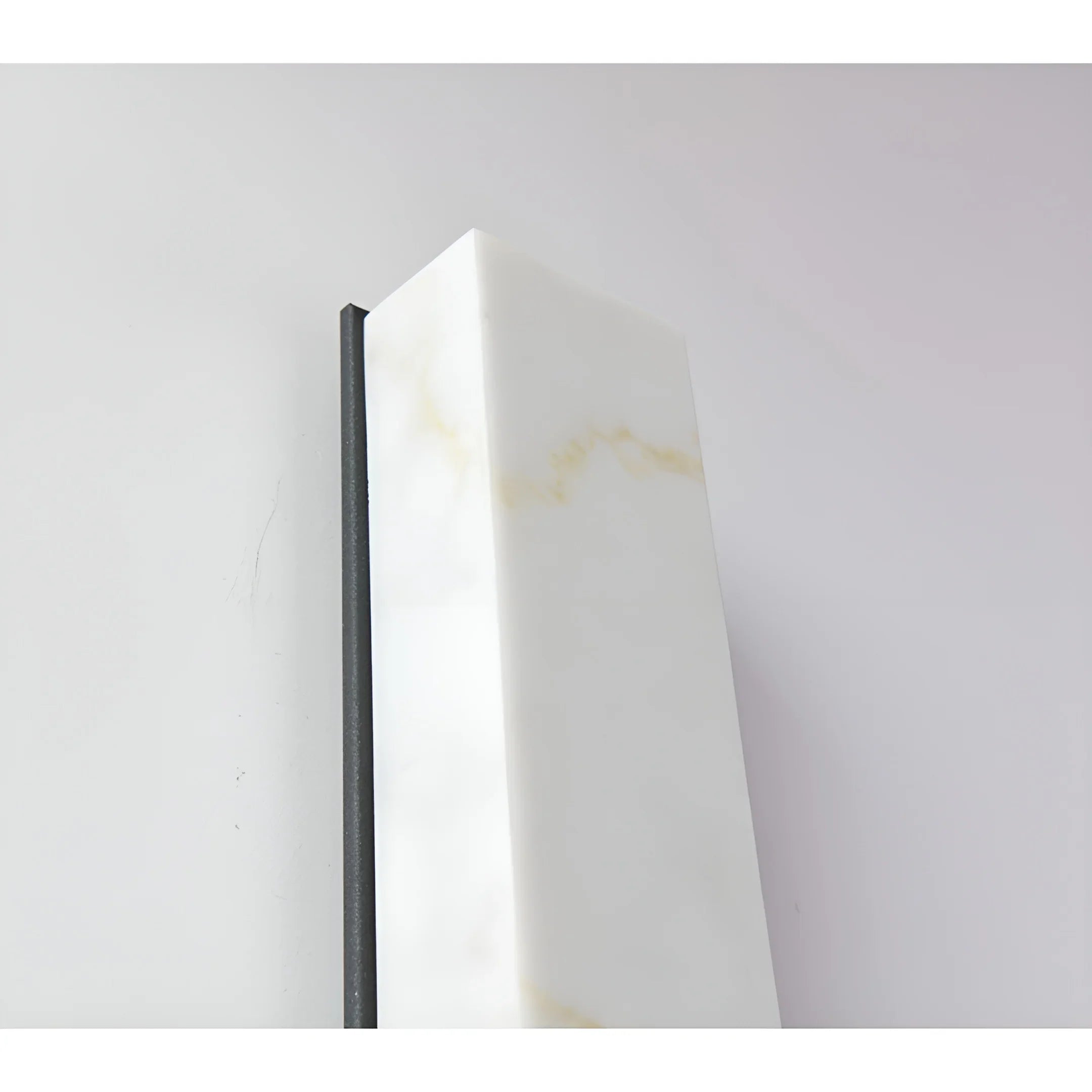 Modern Marble-Look Outdoor Wall Light - Stainless Steel LED Sconce