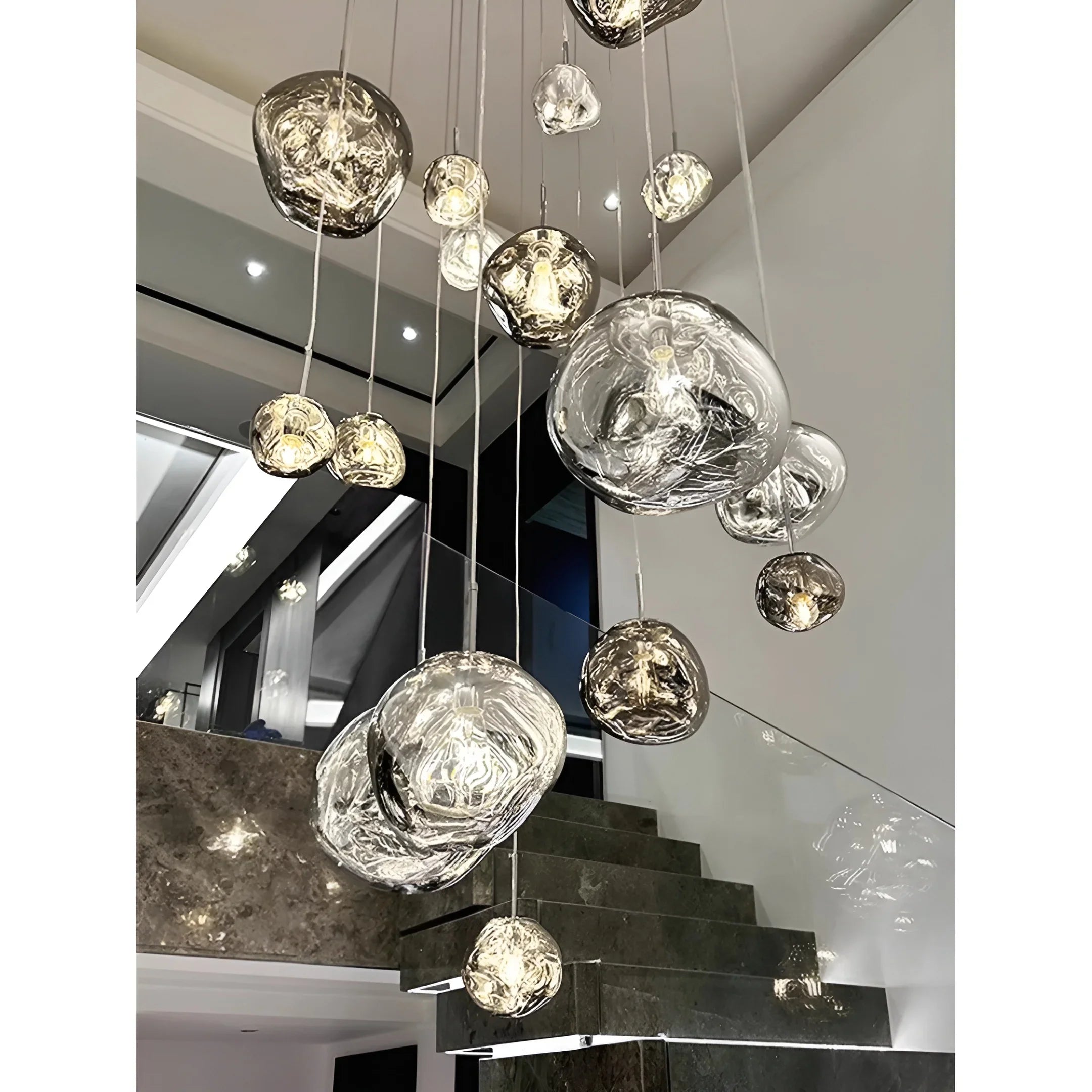 Modern LED Bubble Staircase Chandelier