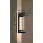 Modern Outdoor Wall Light with Textured Glass for Home Exterior