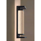Modern Outdoor Wall Light with Textured Glass for Home Exterior