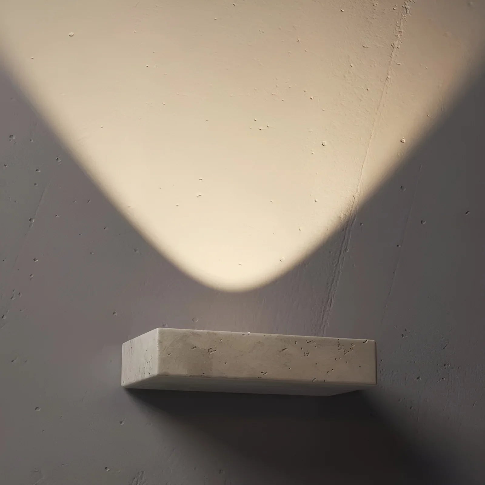 Natural Travertine Wall Lamp - Minimalist Stone Sconce
