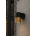 Modern Industrial Wall Sconce - LED Light with Textured Gold/Gray Accent