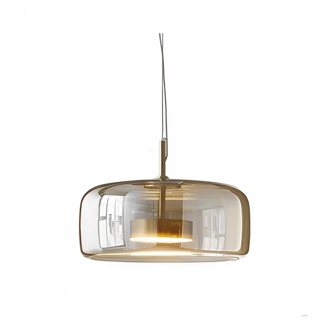 Nordic Amber Glass Pendant Light - Modern Designer Ceiling Lamp