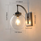 Stainless Steel & Glass Globe Waterproof Exterior Light