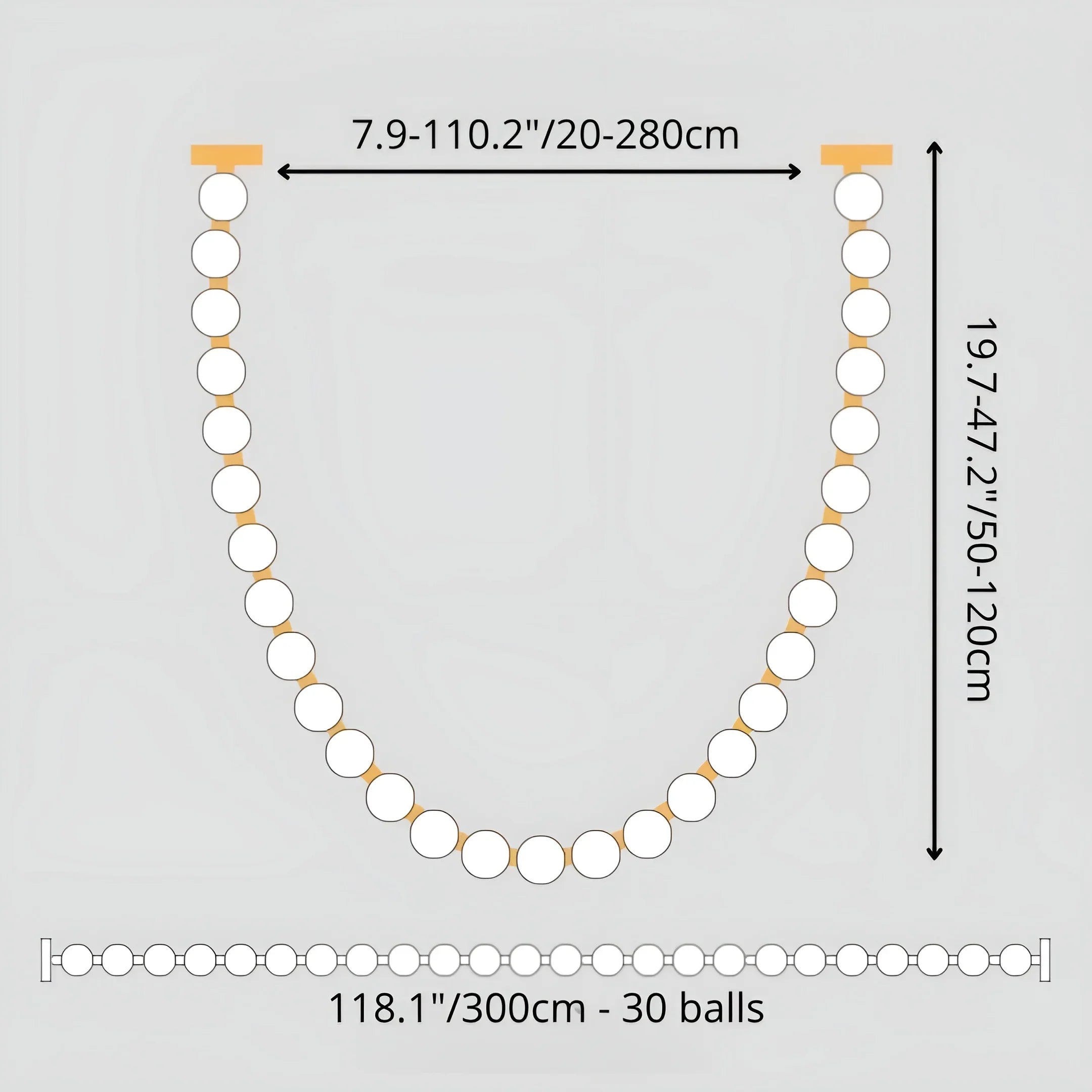 French Pearl Necklace Chandelier - Modern Staircase & Dining Light