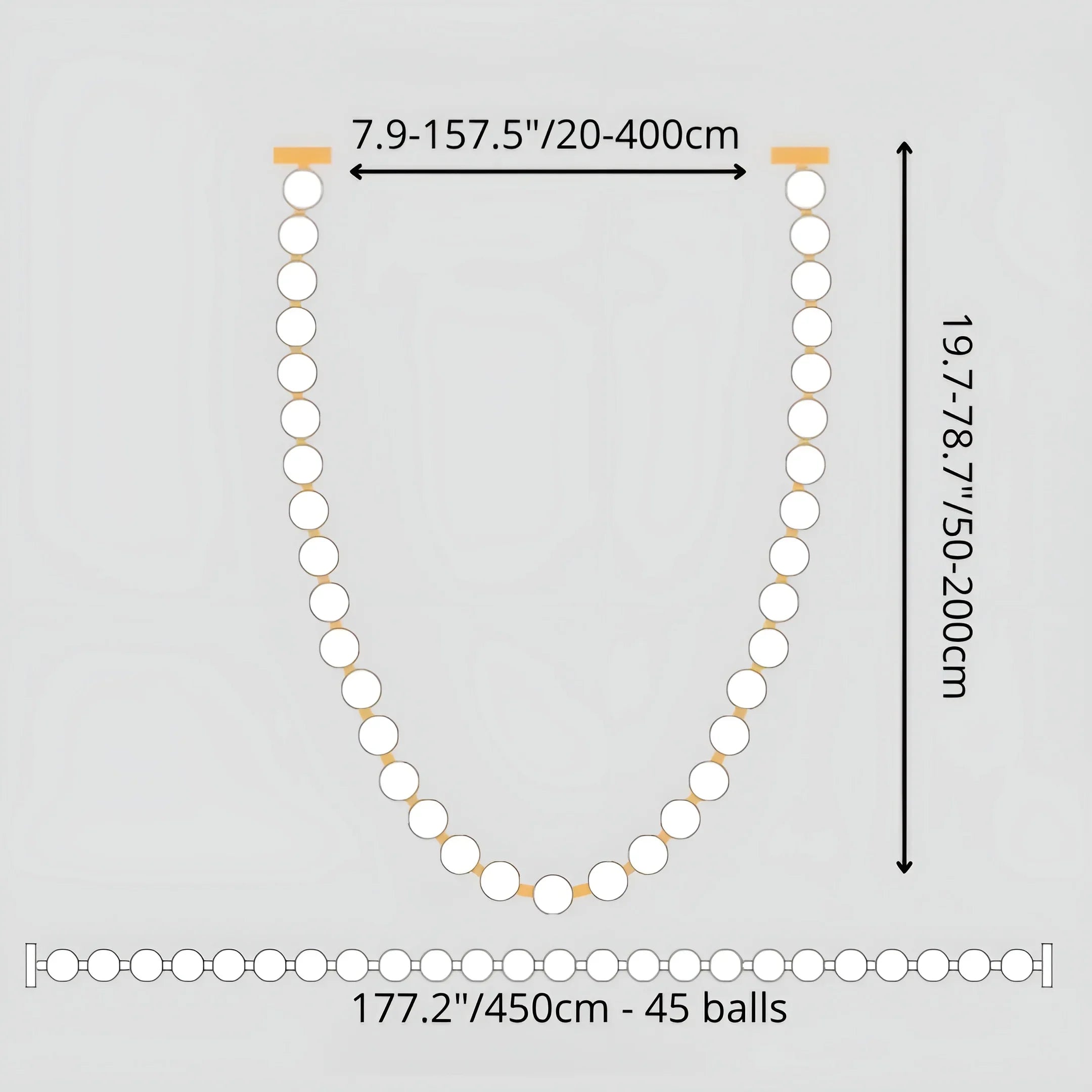 French Pearl Necklace Chandelier - Modern Staircase & Dining Light